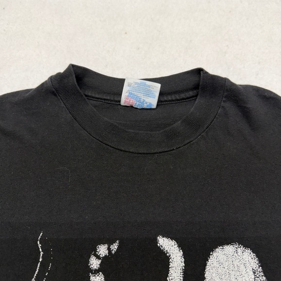 Vintage 1986 Hep Cat Front and Back Graphic T-Shirt Single Stitch Black Large - Picture 9 of 12